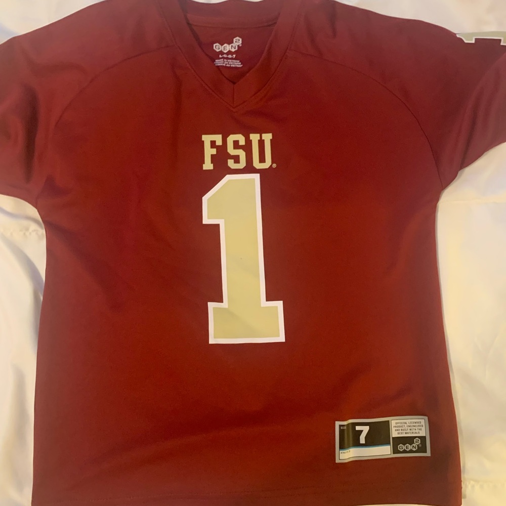 Kids Maroon FSU Football Jersey